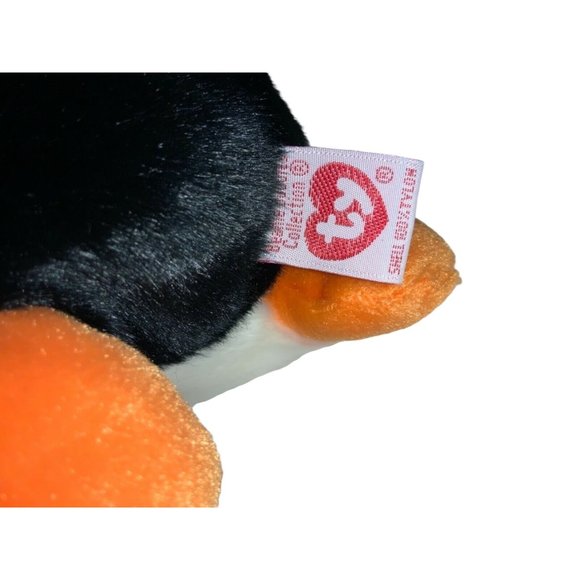 Ty Beanie Buddy Waddle the Penguin 1998 Stuffed Animal Plush Toy Retired - Picture 9 of 10